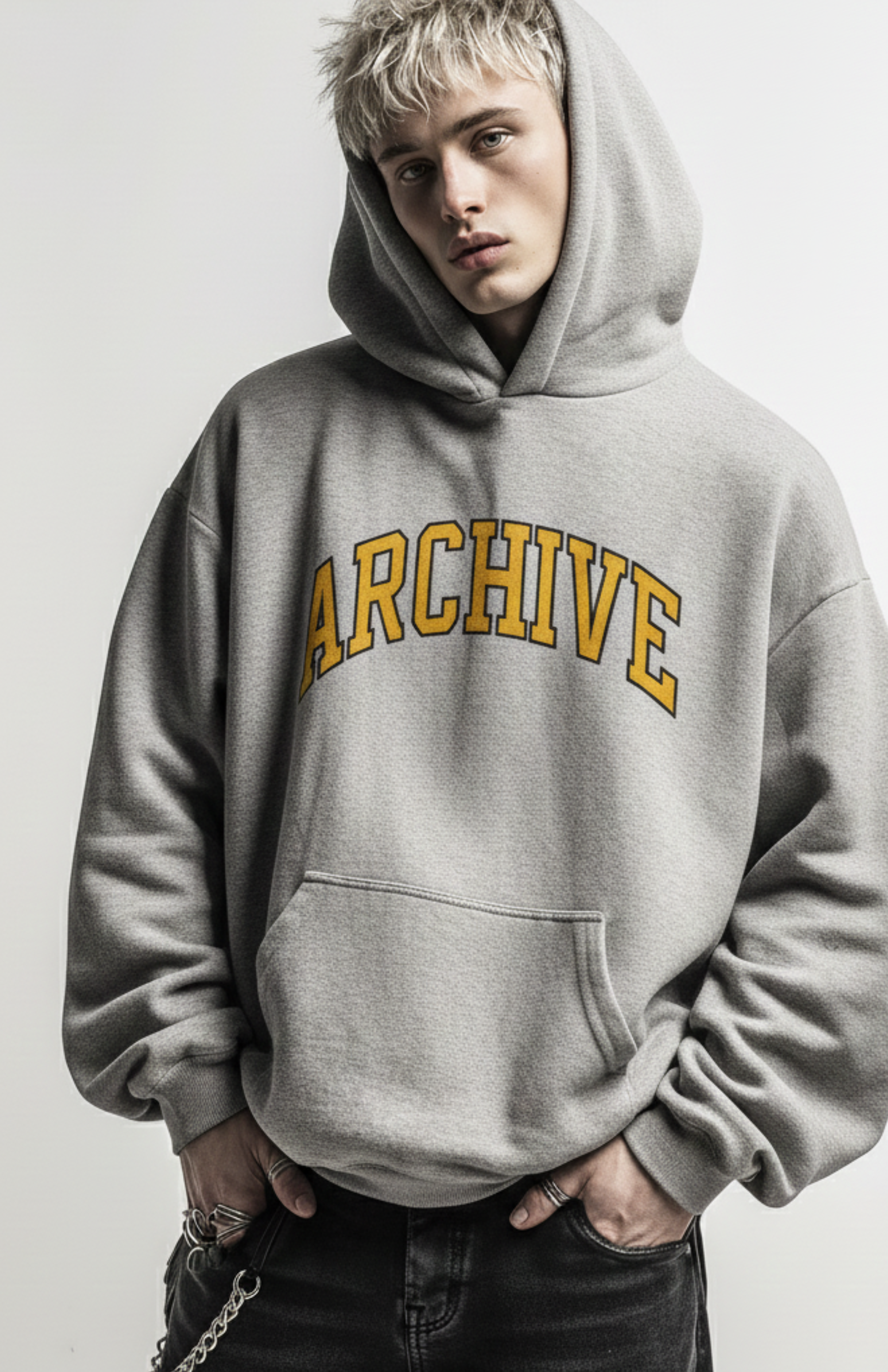 ESSENTIAL ULTRA HEAVY HOODIE GREY