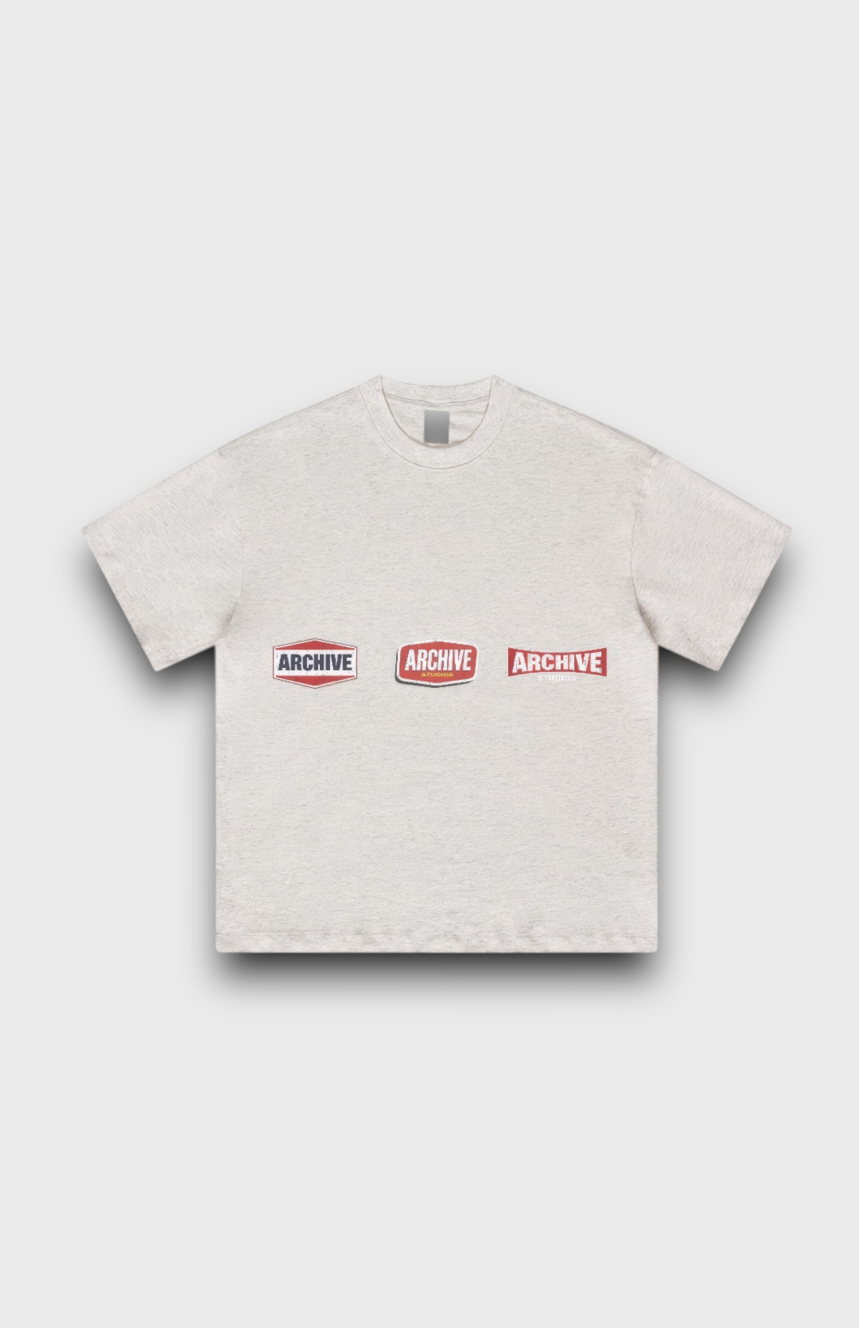 PATCHED TEE OAT GREY