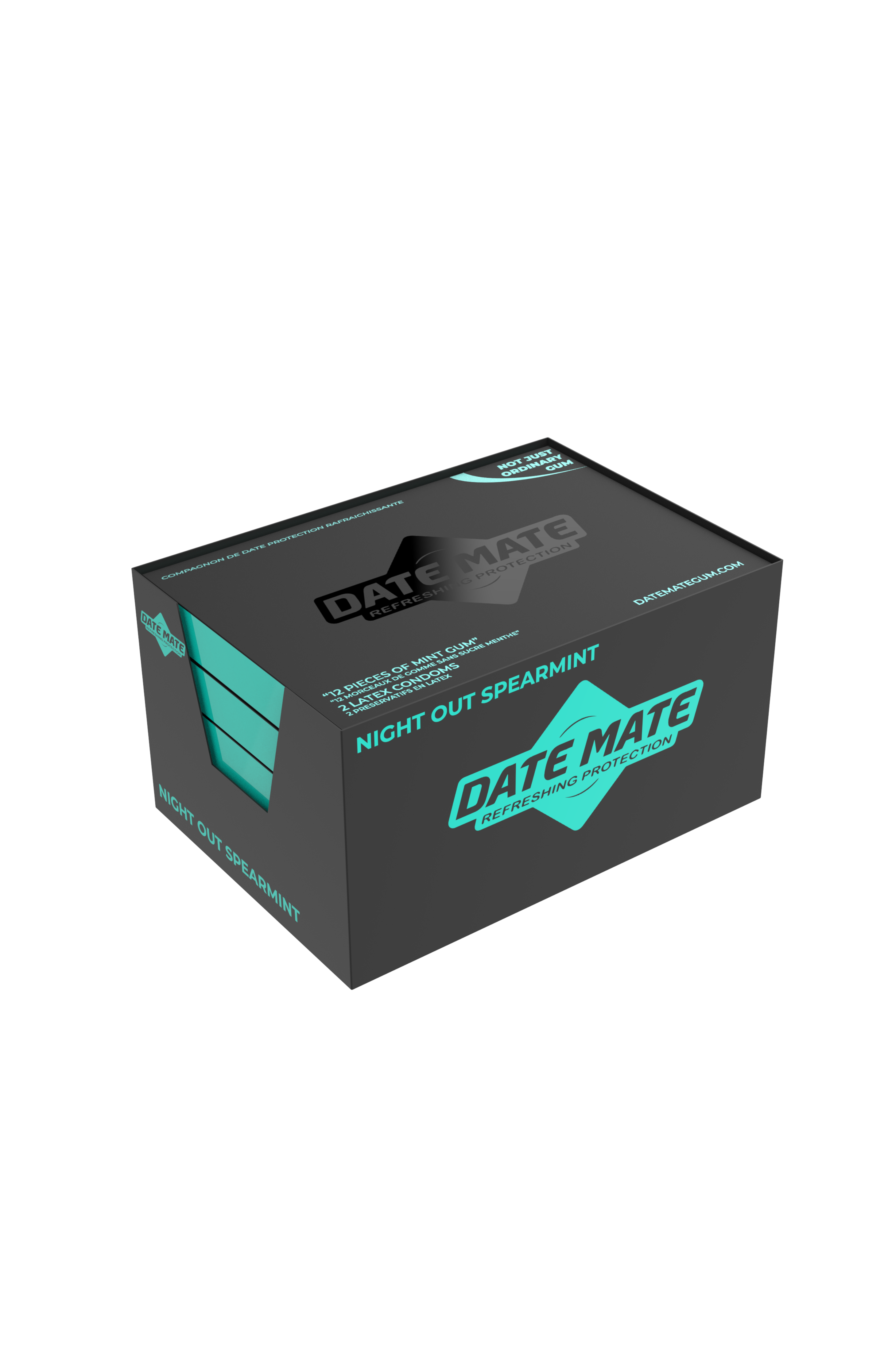 DATE MATE GUM & CONDOM PACK - NIGHT OUT SPEARMINT ( 10 PACK )