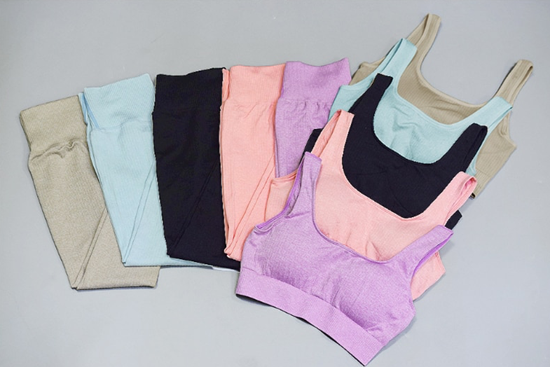 SEAMLESS HIGH RISE RIBBED YOGA SET