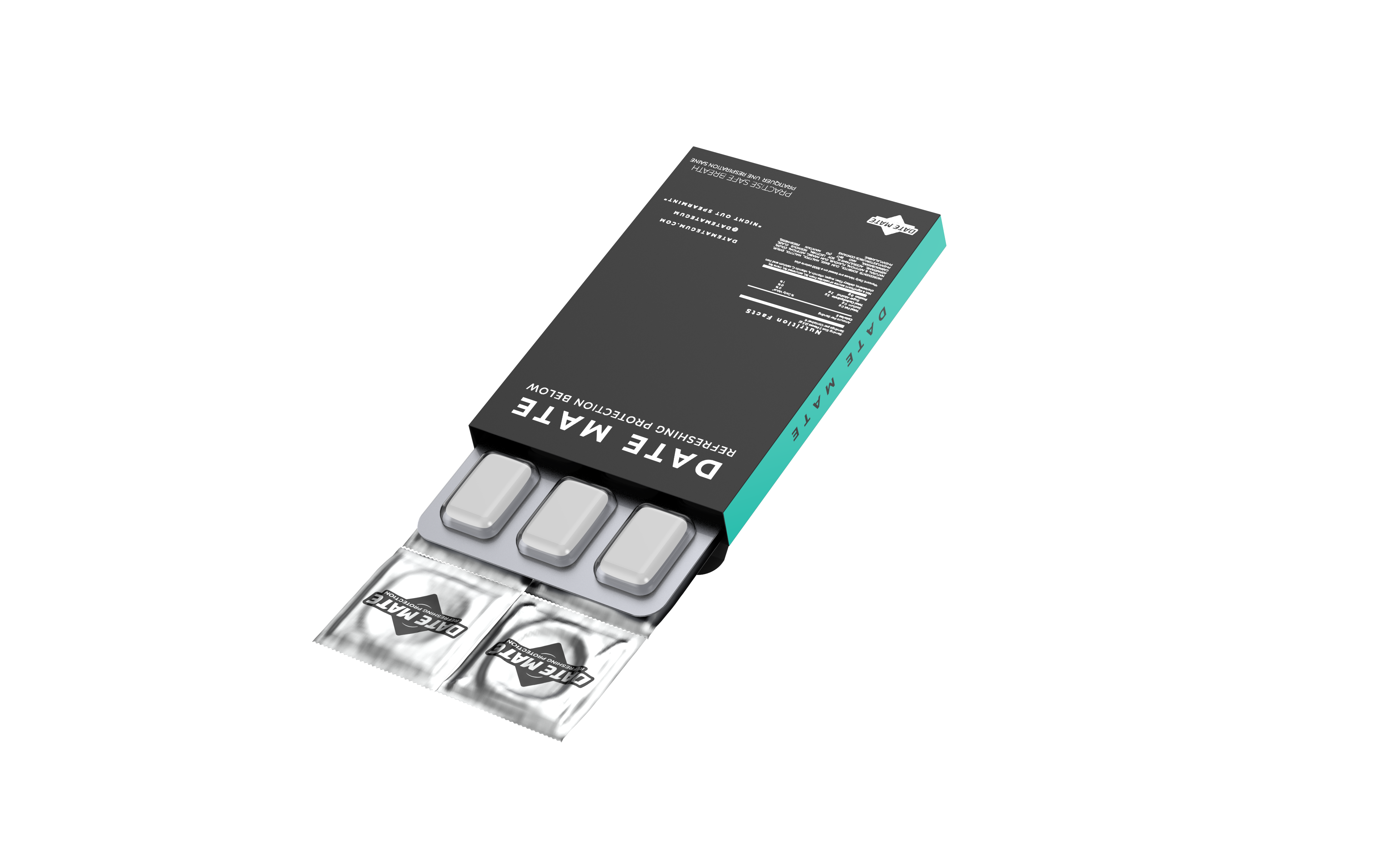 DATE MATE GUM & CONDOM PACK - NIGHT OUT SPEARMINT