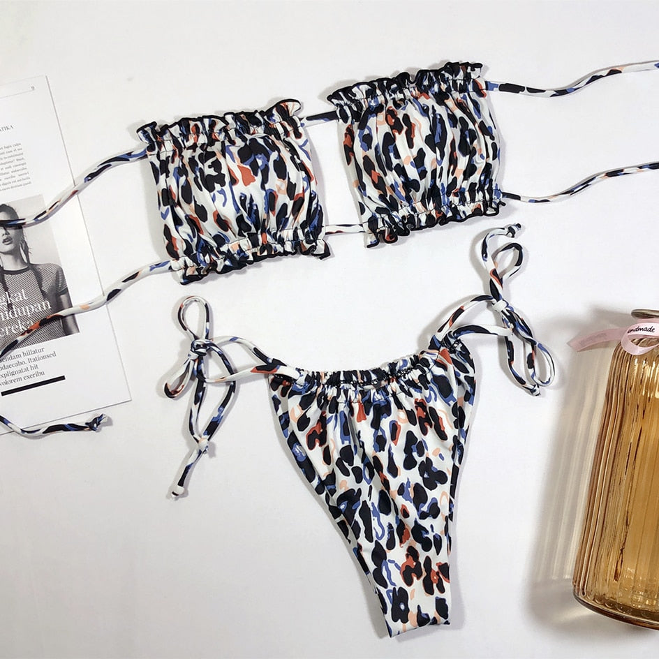 PLEATED BANDEAU SET