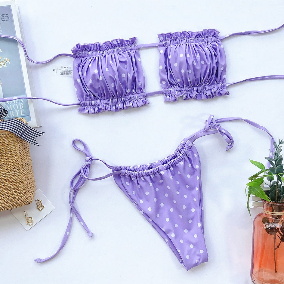 PLEATED BANDEAU SET