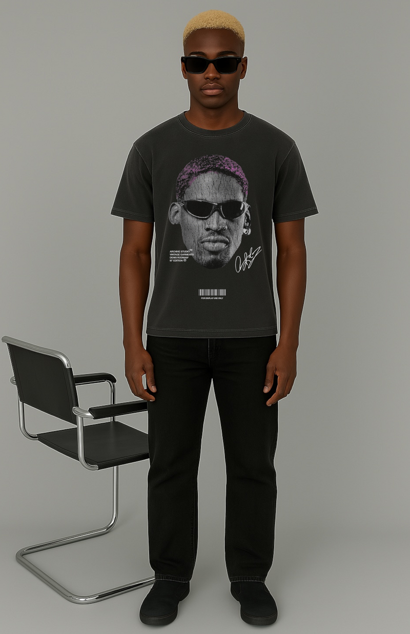 97' RODMAN TEE - VINTAGE BLACK