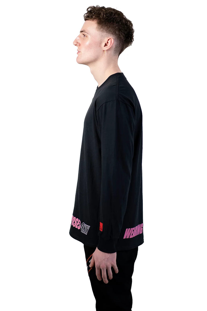WEARING PURPOSES ONLY BLACK LONG SLEVE