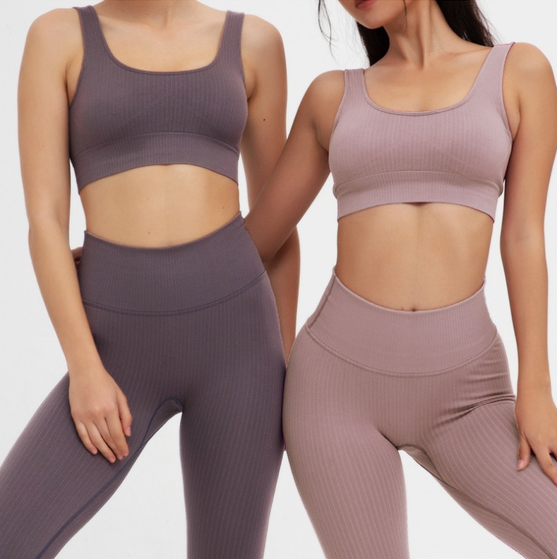 SEAMLESS HIGH RISE RIBBED YOGA SET