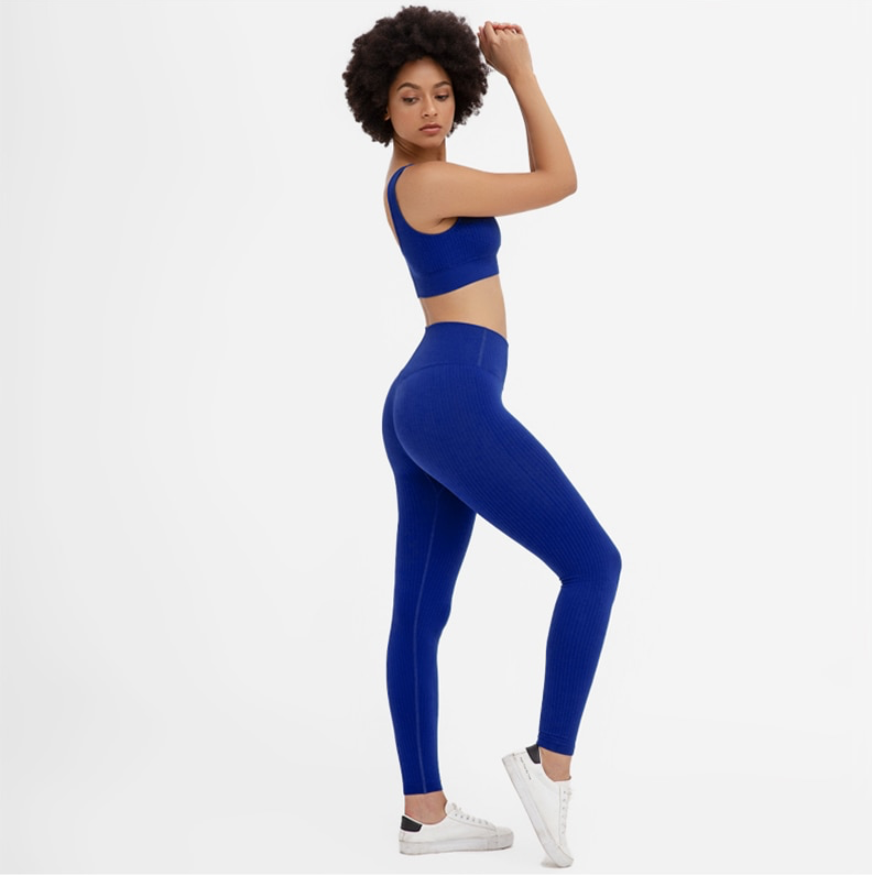 SEAMLESS HIGH RISE RIBBED YOGA SET