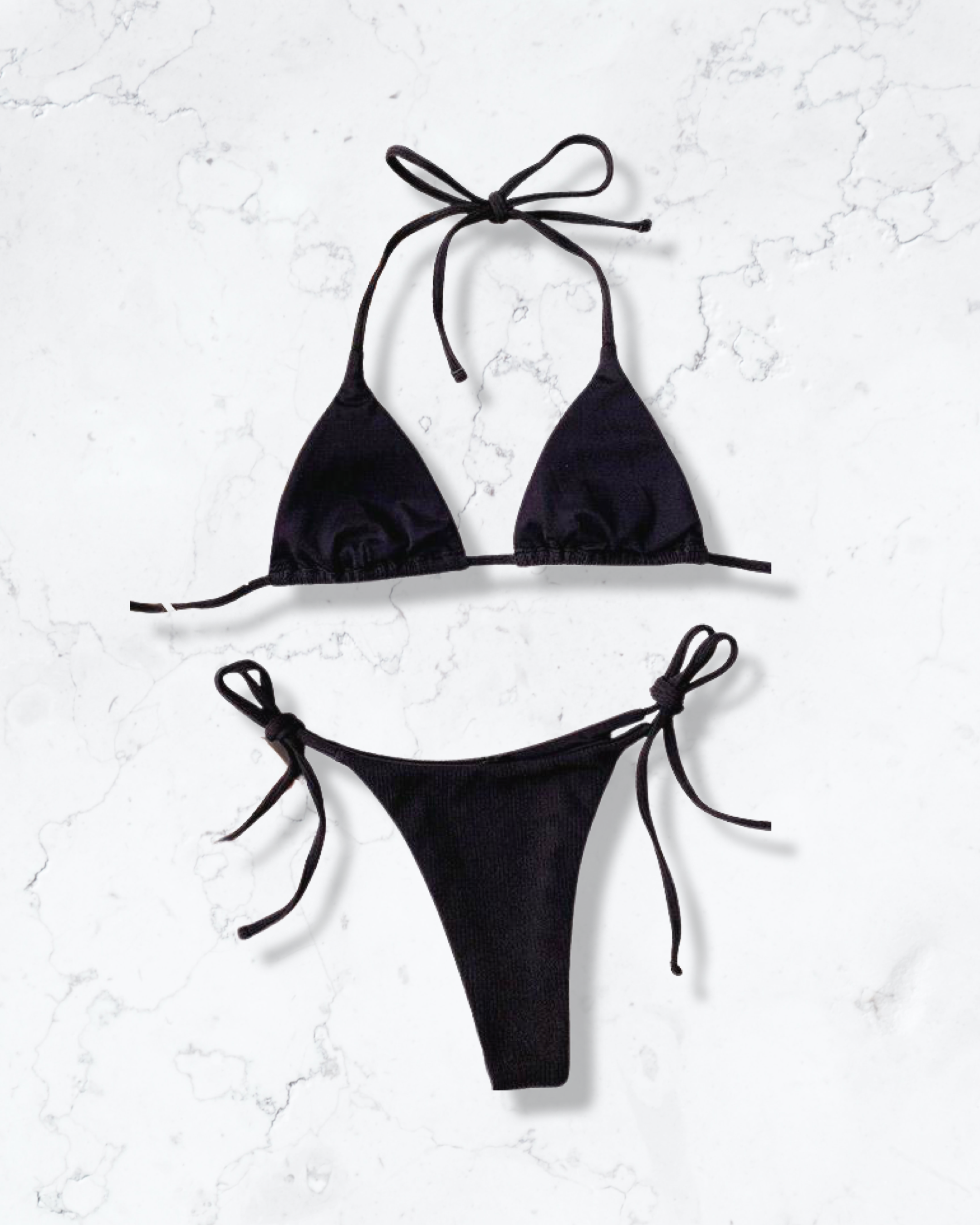 HALTER TRIANGLE SIDE TIE BIKINI