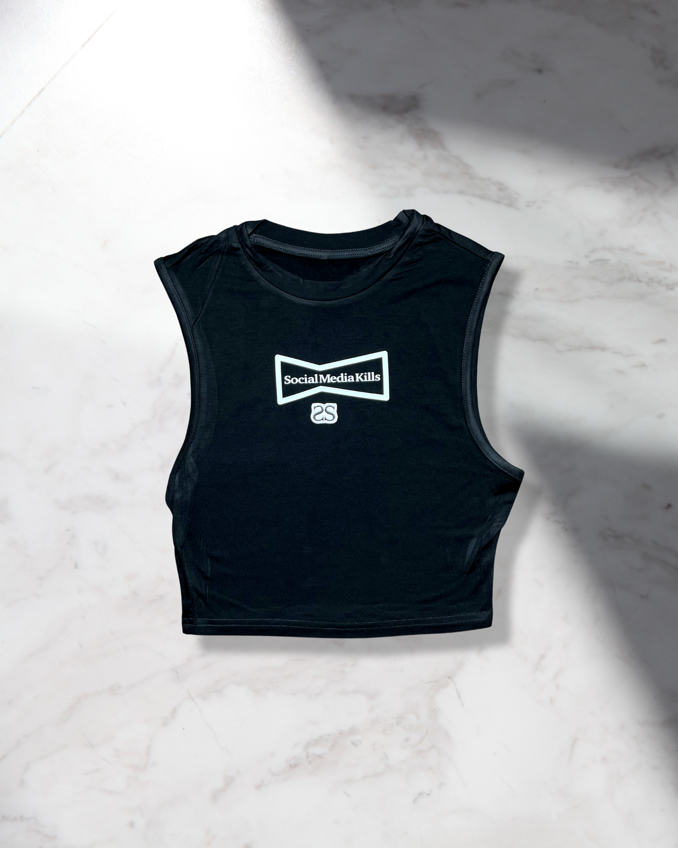 SOCIAL MEDIA KILLS CROP TANK TOP