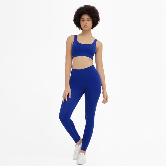 SEAMLESS HIGH RISE RIBBED YOGA SET