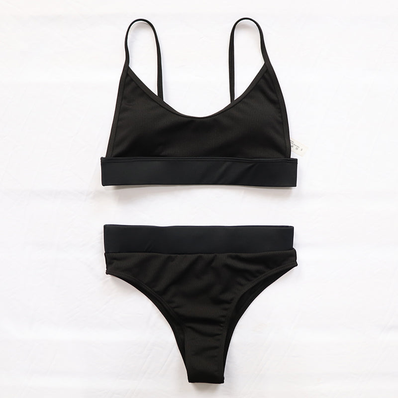 HIGH WAISTED SOLID BIKINI