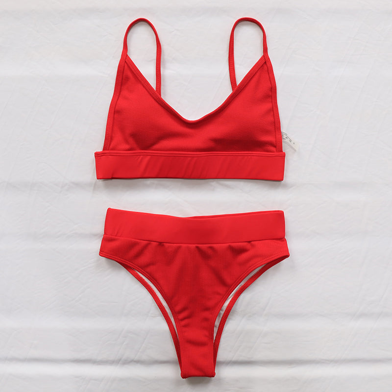 HIGH WAISTED SOLID BIKINI
