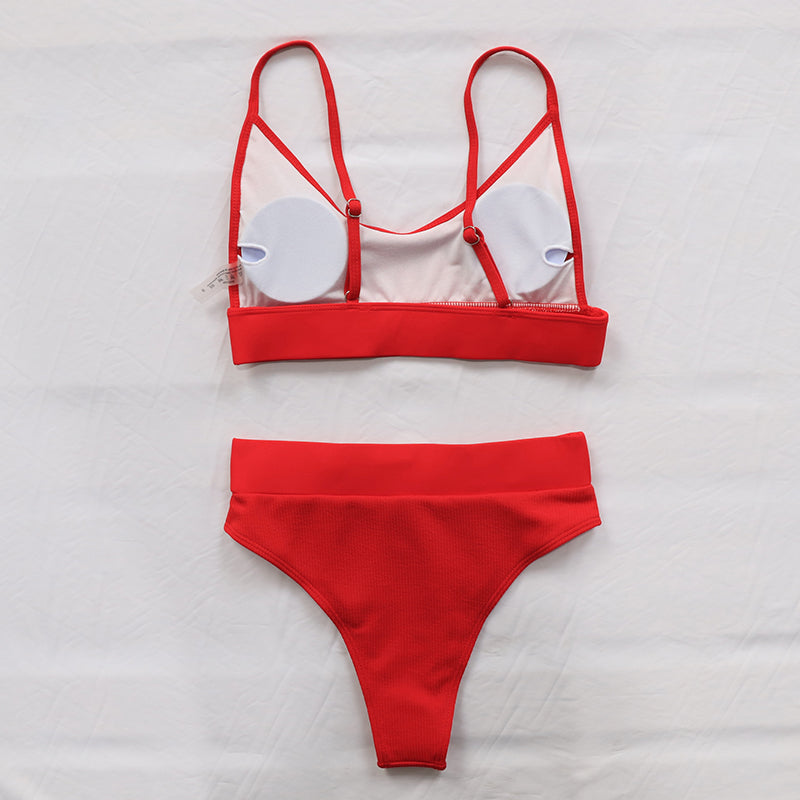 HIGH WAISTED SOLID BIKINI